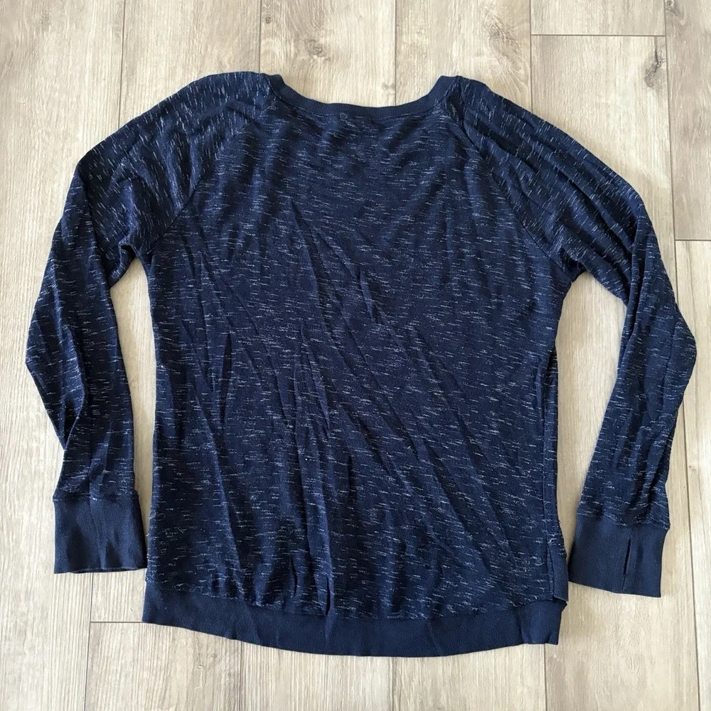 Threads 4 Thought Women Heathered Black Pullover Sweater Large‎ Thumbholes